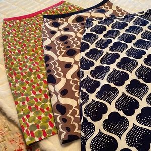 Boden BUNDLE, 3 Lined Cotton Skirts, Size 2